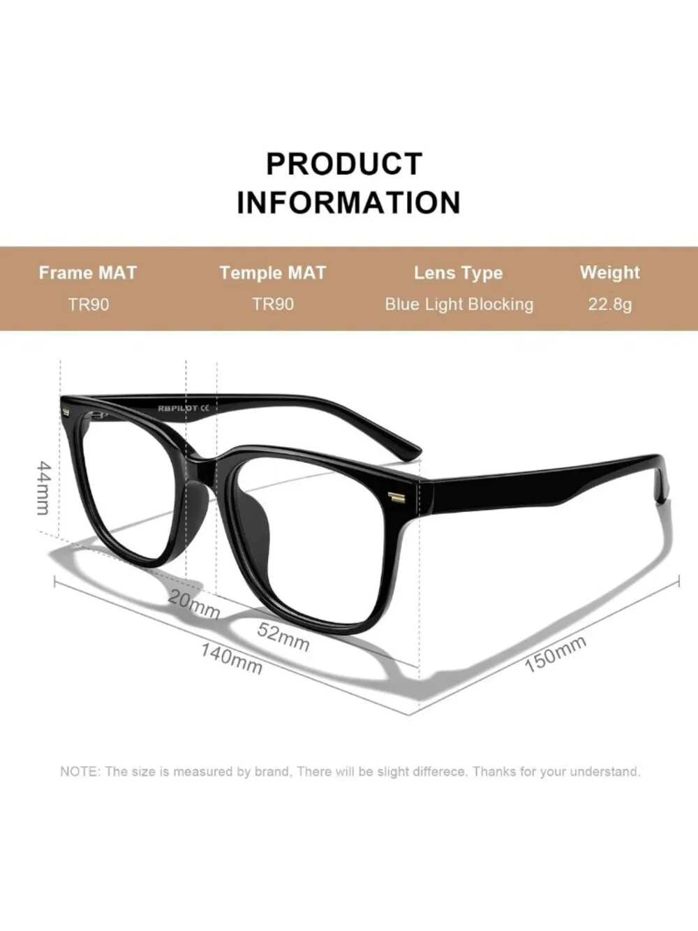 Stylish Square Reading Glasses for Men & Women - Blue Light Blocking, UV